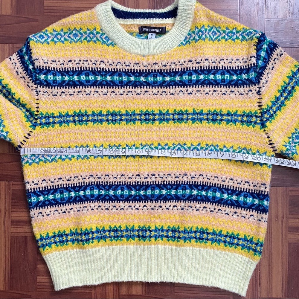 UO Urban Outfitters Hudson Fair Isle Crewneck Sweater - Picture 6 of 8